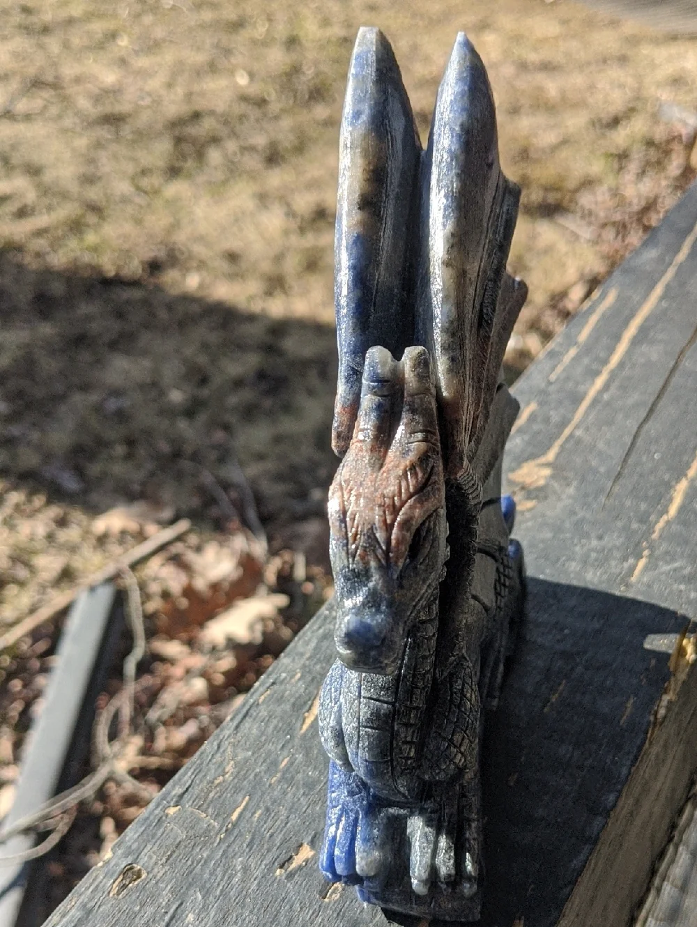 Blue Wing Dragon 4 Legs Sodalite - Picture 3 of 5